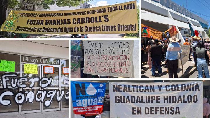 Pueblos cholultecas denuncian que mientras hay escasez de agua en sus comunidades, SOAPAP extrae 26 mil millones de litros para la capital
