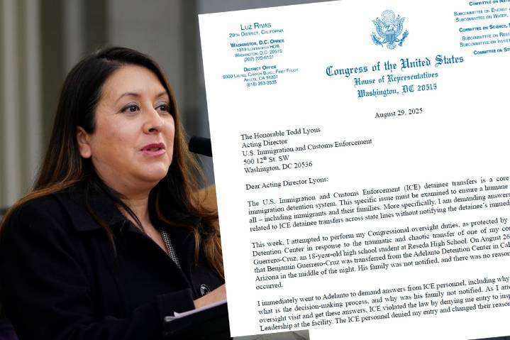 Congresista Luz Rivas presiona a ICE por falta de información sobre inmigrante y bloqueo en supervisión