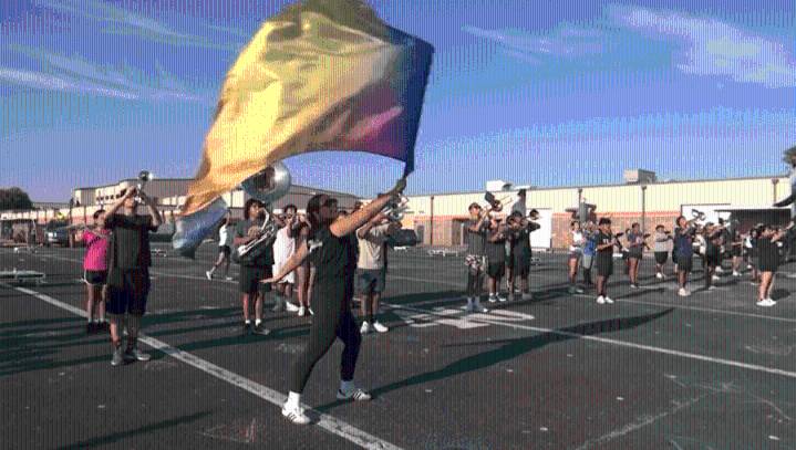 Harlingen South Marching Band beats the drums and the heat
