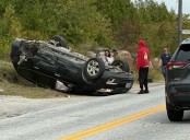 Two-vehicle collision on Main Street West in North Bay