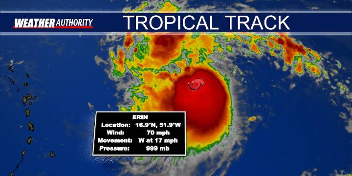 Tracking Tropical Storm Erin