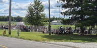 Students evacuate at Mapleton Local Schools in Ashland County