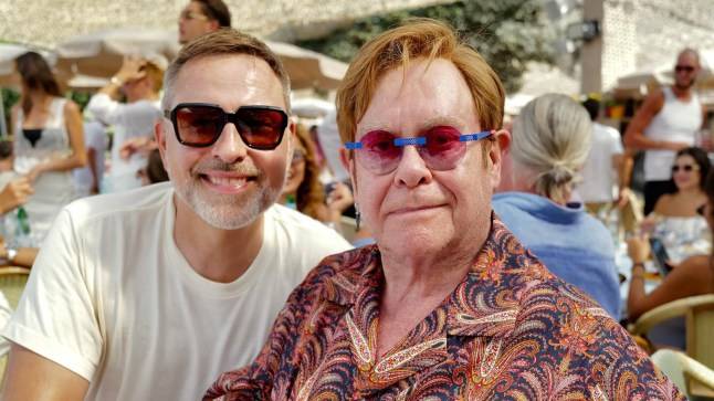 Sir Elton John, 78, seen living up his retirement in rare photo with David Walliams