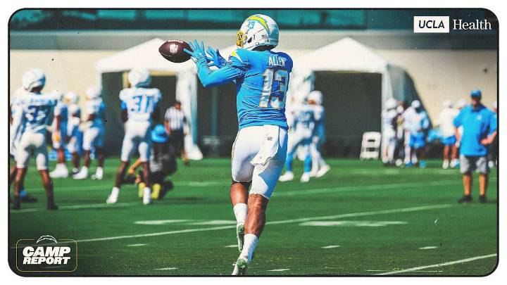 Chargers Camp Report: Keenan Allen Makes 2025 Practice Debut