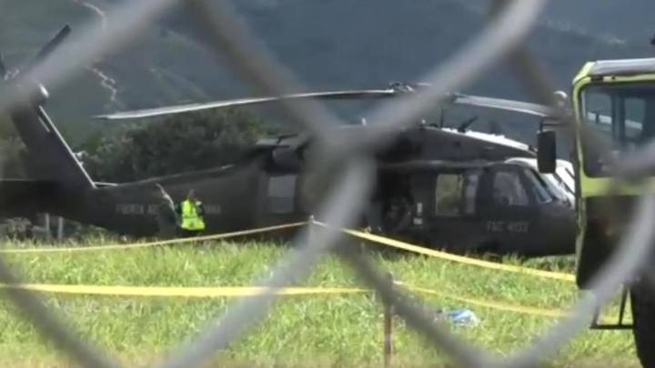 Doce policías mueren en un atentado contra un helicóptero antidrogas en Colombia