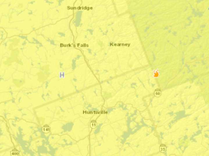 New wildfire reported Northeast of Huntsville