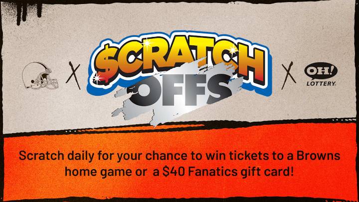 Scratch for a chance to win tickets to Browns home game