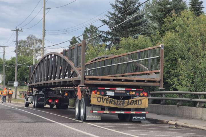 Pedestrian bridge work nearing completion
