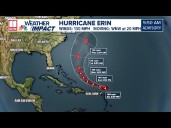 Hurricane Erin now category 4 storm: Live stream update