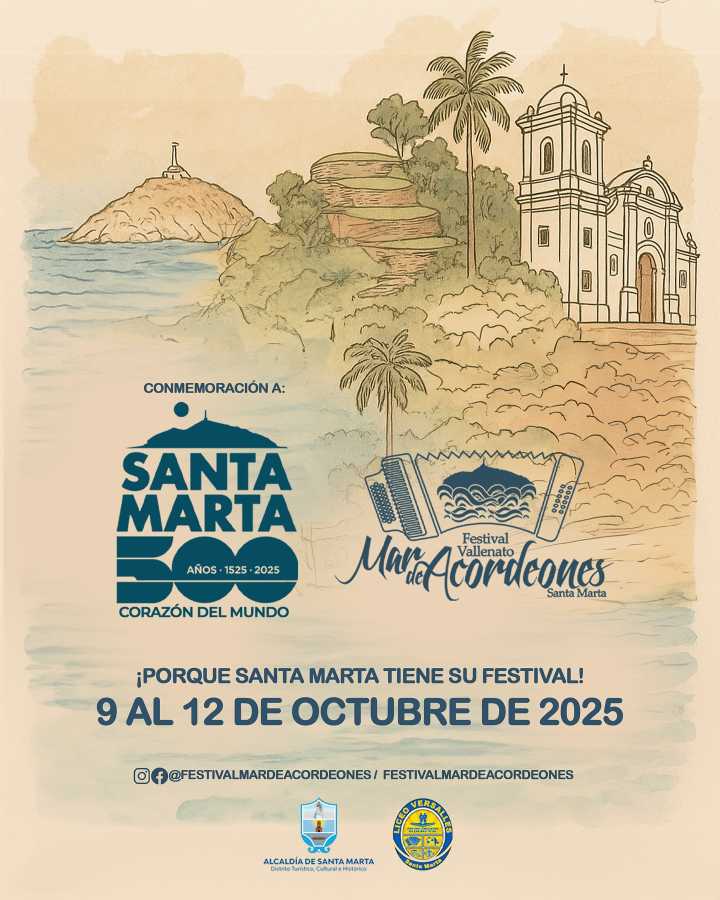 Iniciaron las inscripciones para el ‘Festival Vallenato Mar’ de Acordeones en los 500 años de Santa Marta