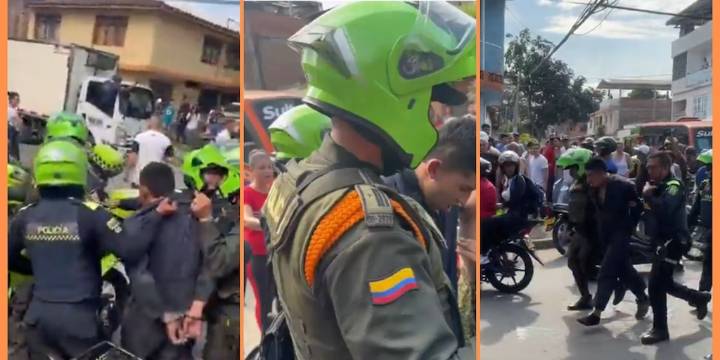 Estos son los videos de la captura de alias Sebastián, señalado del atentado terrorista en Cali que deja hasta el momento seis muertos