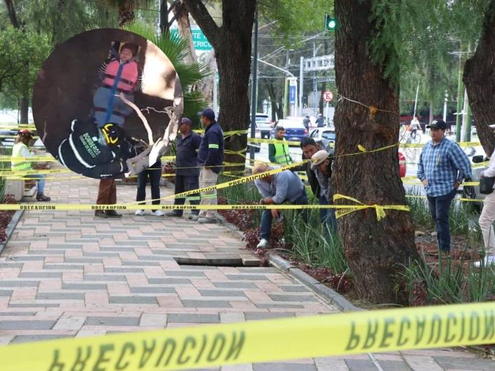 Mujer que cayó a socavón en Gustavo A. Madero consigue alta médica