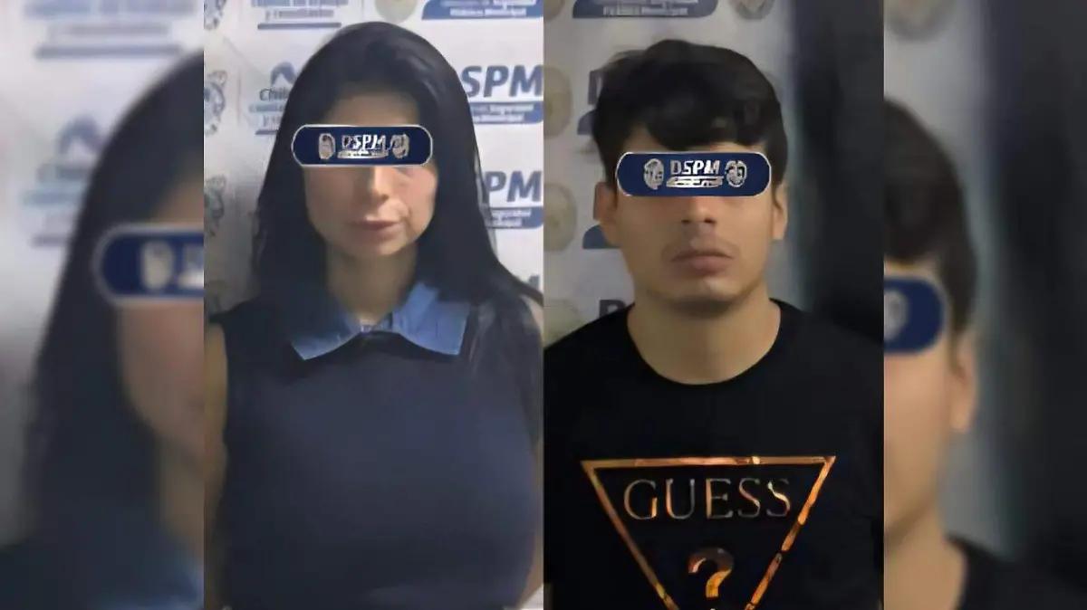 Detienen a pareja de origen colombiano acusada de cometer robos en tiendas departamentales