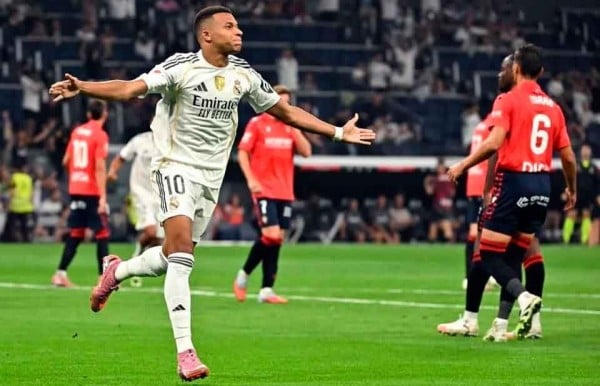 Real Madrid debuta con triunfo en LaLiga gracias a Mbappé