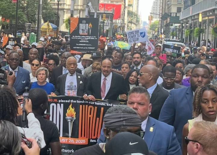 Wall Street protest march attacks Trump on DEI and threatened city takeovers