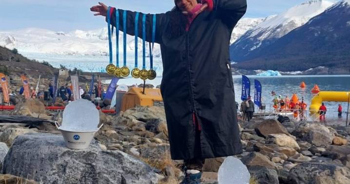 Roxana Pescader, de Río Negro, es la Reina absoluta en aguas frías: ganó ocho oros en El Calafate