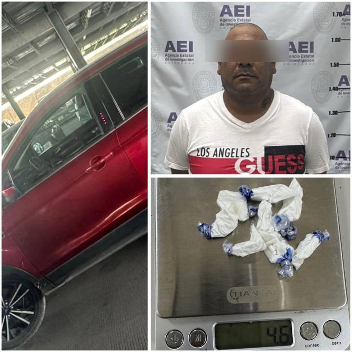 Detiene AEI a individuo que traía envoltorios con cocaína en Prados de Salvárcar