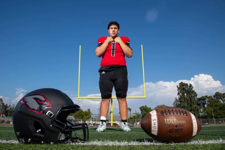 San Bernardino High football player Randy Mendez has gone from center to center of attention