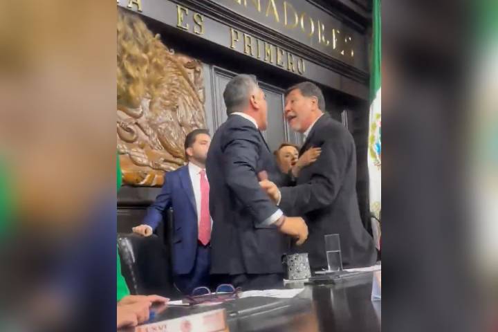 ¡Golpes en la Cámara Alta! Alito agrede en el Pleno a Noroña y a trabajador del Senado