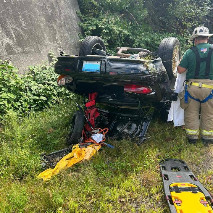 One person hospitalized after rollover crash in Beacon Falls