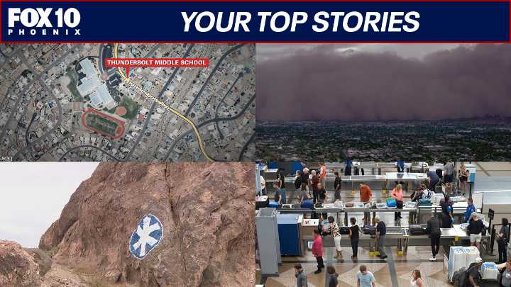 Massive monsoon storm; vandalism at Papago Park
