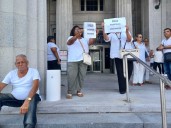 Sweetwater mobile home residents pack Miami-Dade courthouse to fight evictions for redevelopment