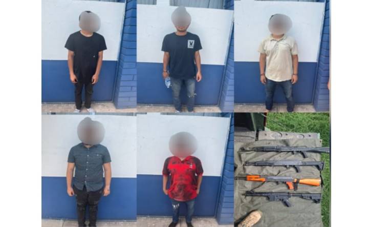 Elementos del Ejército capturan a 6 sujetos en dos hechos distintos en Culiacán; les decomisan armas blancas y de fuego