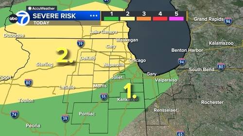 Chicago weather today: Forecast calls for chance of severe storms Monday evening