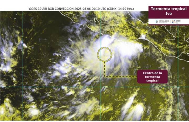 Tormenta tropical Ivo provocará intensas lluvias en el Pacífico; se esperan efectos importantes en Colima