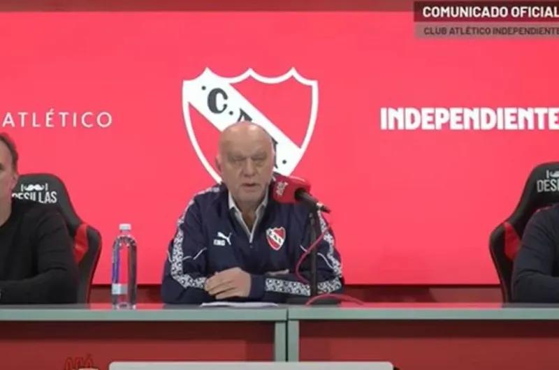Grindetti defendió a Independiente: "Fuimos víctimas, no responsables"