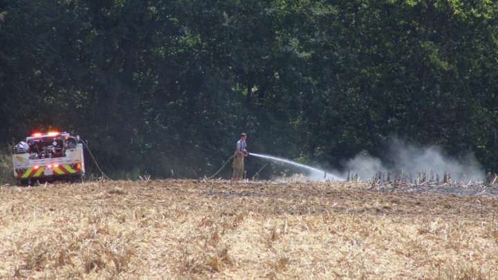 Field fire burns multiple acres off of Richardsville Road
