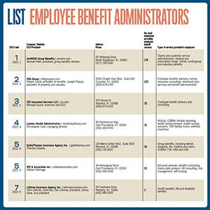 Lists: Employee Benefit Administrators
