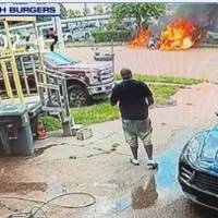 Driver runs off after car strikes tree, erupts into fireball, MPD says