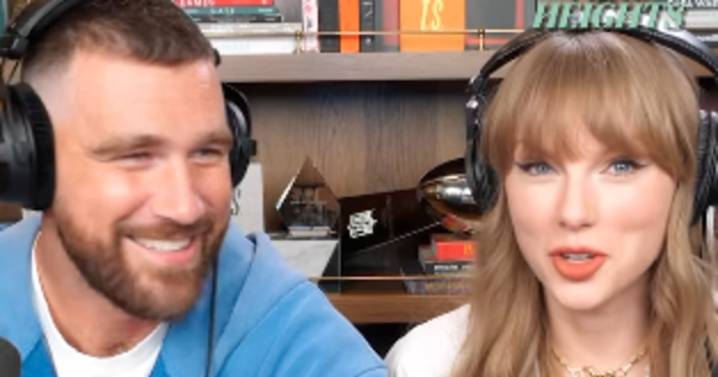 Taylor Swift Announces New Album, 'The Life of a Showgirl.' See The Moment With Travis and Jason Kelce