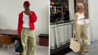 Every Fashion Insider Is Wearing Olive Green Trousers Now