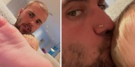 Justin Bieber Shares New Pics Playing With Baby Jack Blues