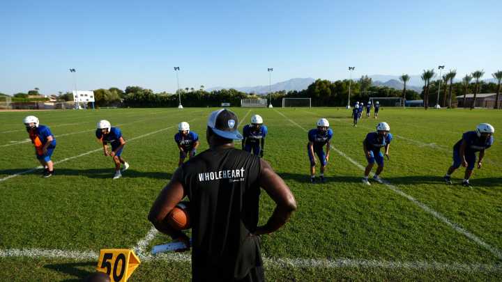 Conquerors prepare for the 2025 football season at the school in Bermuda Dunes