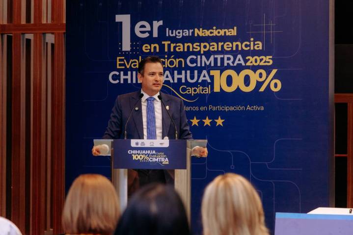 Chihuahua refrenda primer lugar nacional en transparencia: presenta alcalde Bonilla resultado del 100% de evaluación CIMTRA 2025