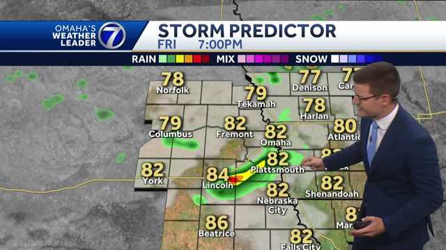 Chance for late day storms Friday in Omaha area