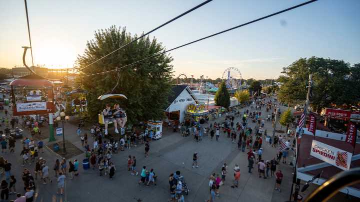 How many people attended the Iowa State Fair on Friday, Aug. 15?