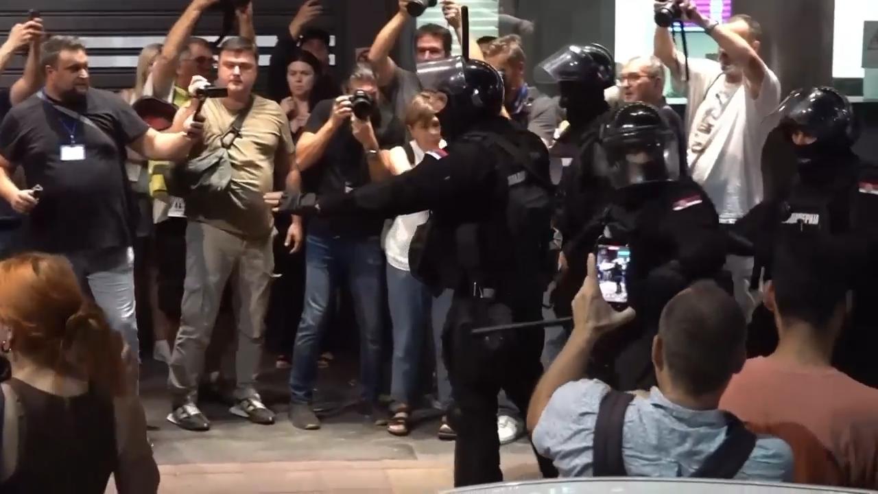Clashes erupt for second day at anti-government protests in Serbia between opponents and supporters