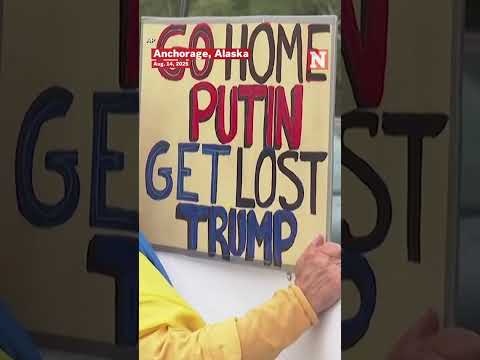 Hundreds Gather In Alaska To Protest Trump And Putin Ahead Of Meeting