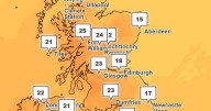Last day Scotland will see warm weather before heatwave turns to 600
