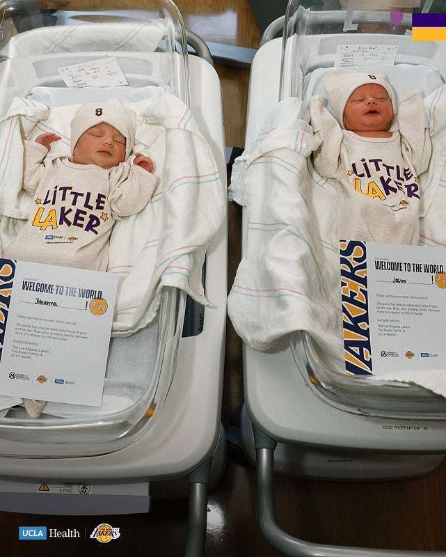 Kobe Day Tribute: Lakers Welcome UCLA Newborns With Purple