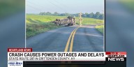 Utility poles blocked KY 297 in Crittenden Co. after crash