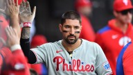 Nick Castellanos picks off Braves runner with insane throw