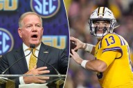 LSU's Brian Kelly sets record straight on Garrett Nussmeier's injury
