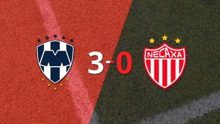 Liga MX: CF Monterrey liquidó con una goleada a Necaxa por 3 a 0