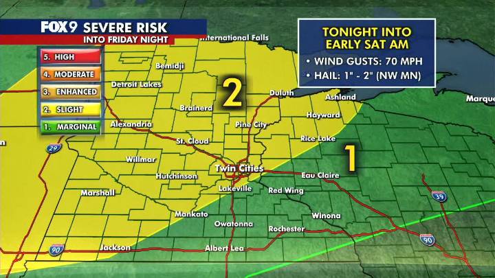 Minnesota weather: Strong late night storms possible after oppressive heat