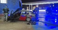 Crews tackle vehicle fire at Family Express